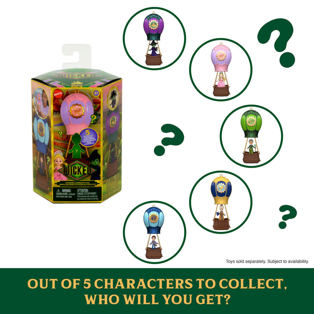 Mattel Wicked Ozian Balloons Reveal Fiyero doll with colorful balloon for vivid adventures.