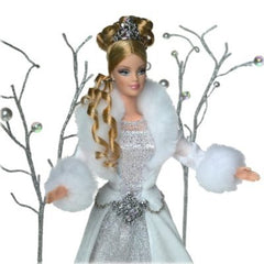 Mattel Winter Fantasy Barbie with stand ready for elegant shelf showcase.