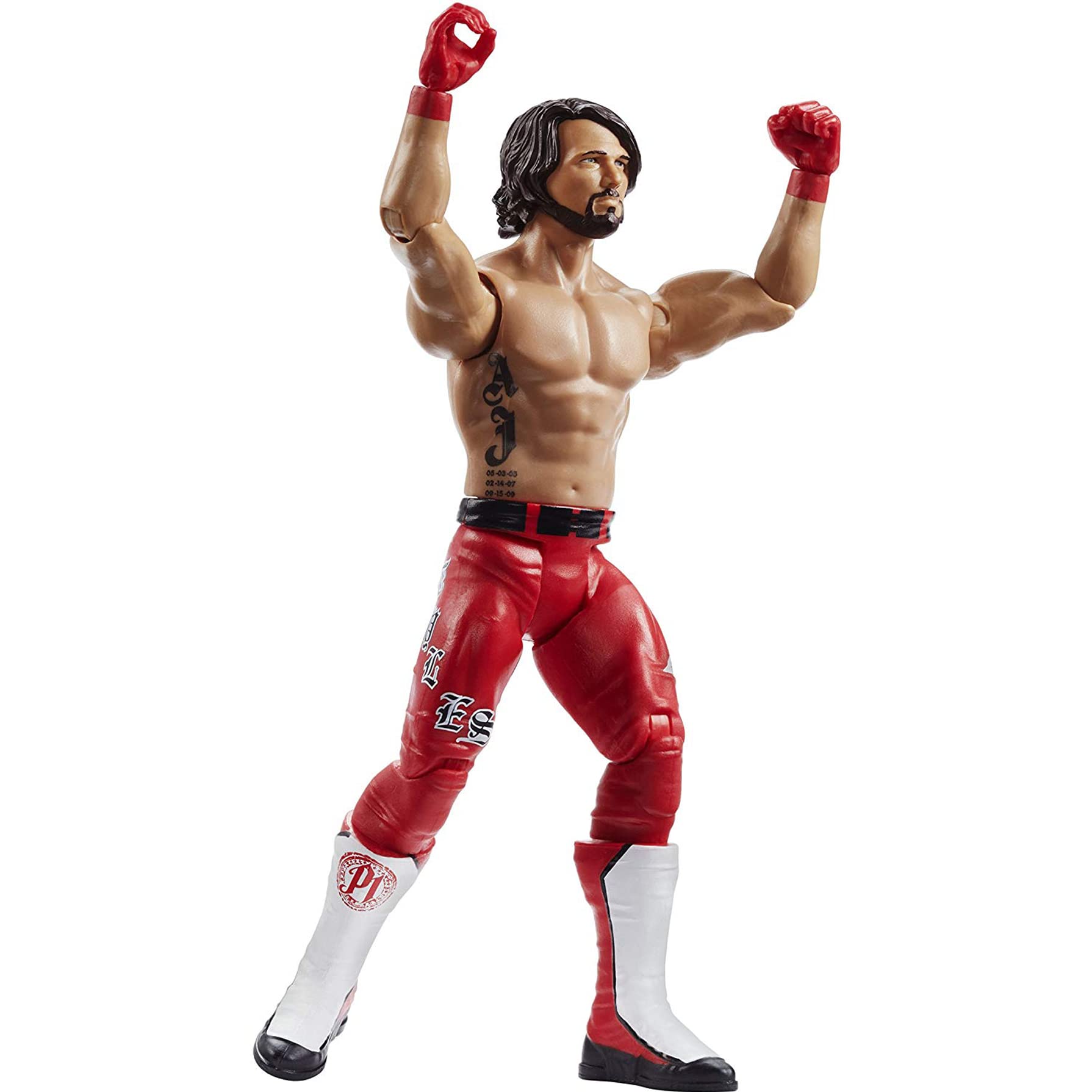 Mattel WWE AJ Styles compatible with other figures for battles.