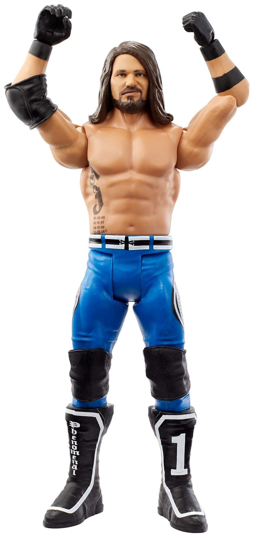 Mattel WWE AJ Styles superstar-scale figure for action poses.