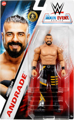 Mattel WWE Andrade 6-inch figure demonstrates articulation for dynamic posing.
