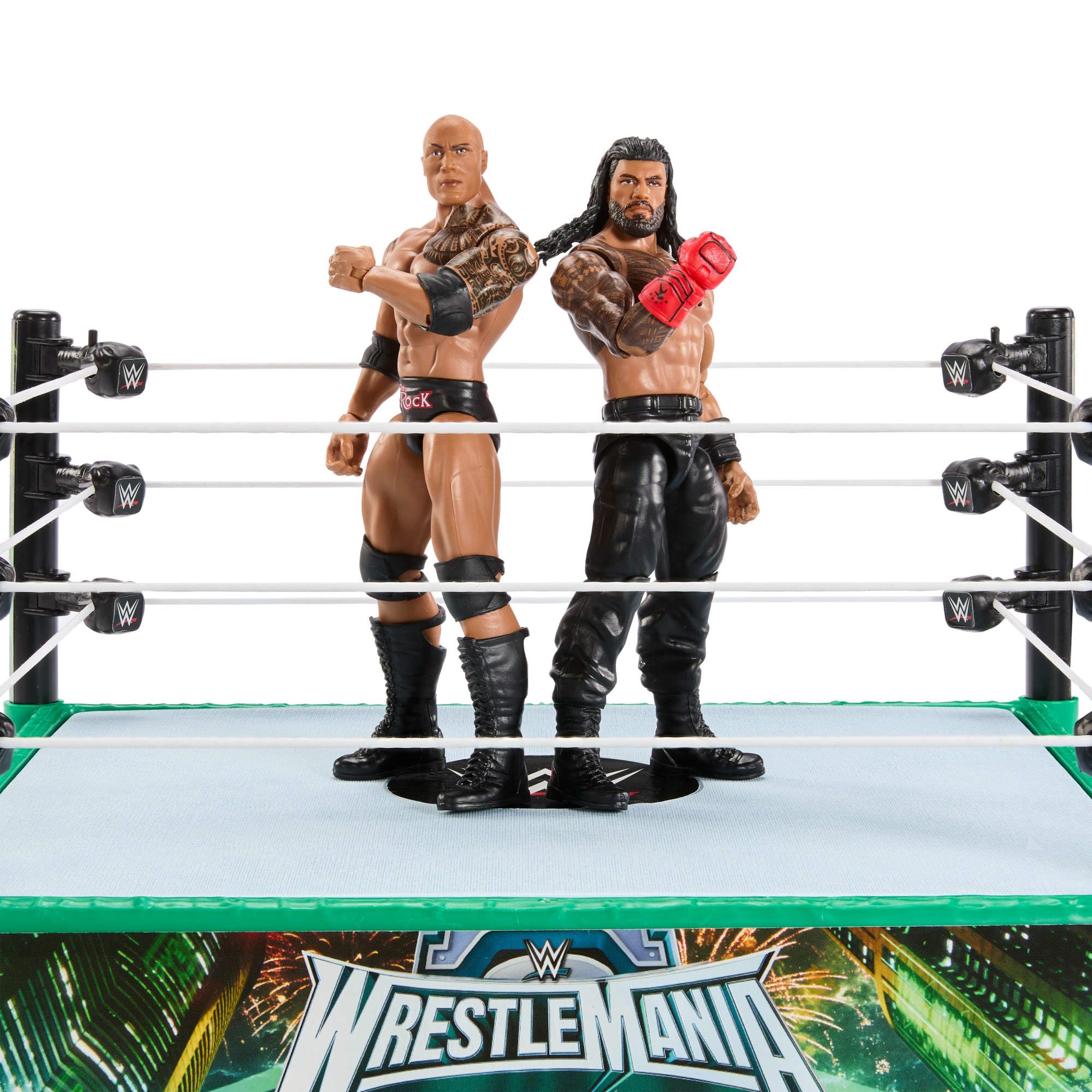 Mattel WWE Bloodline The Rock figure in 6-inch scale for action poses