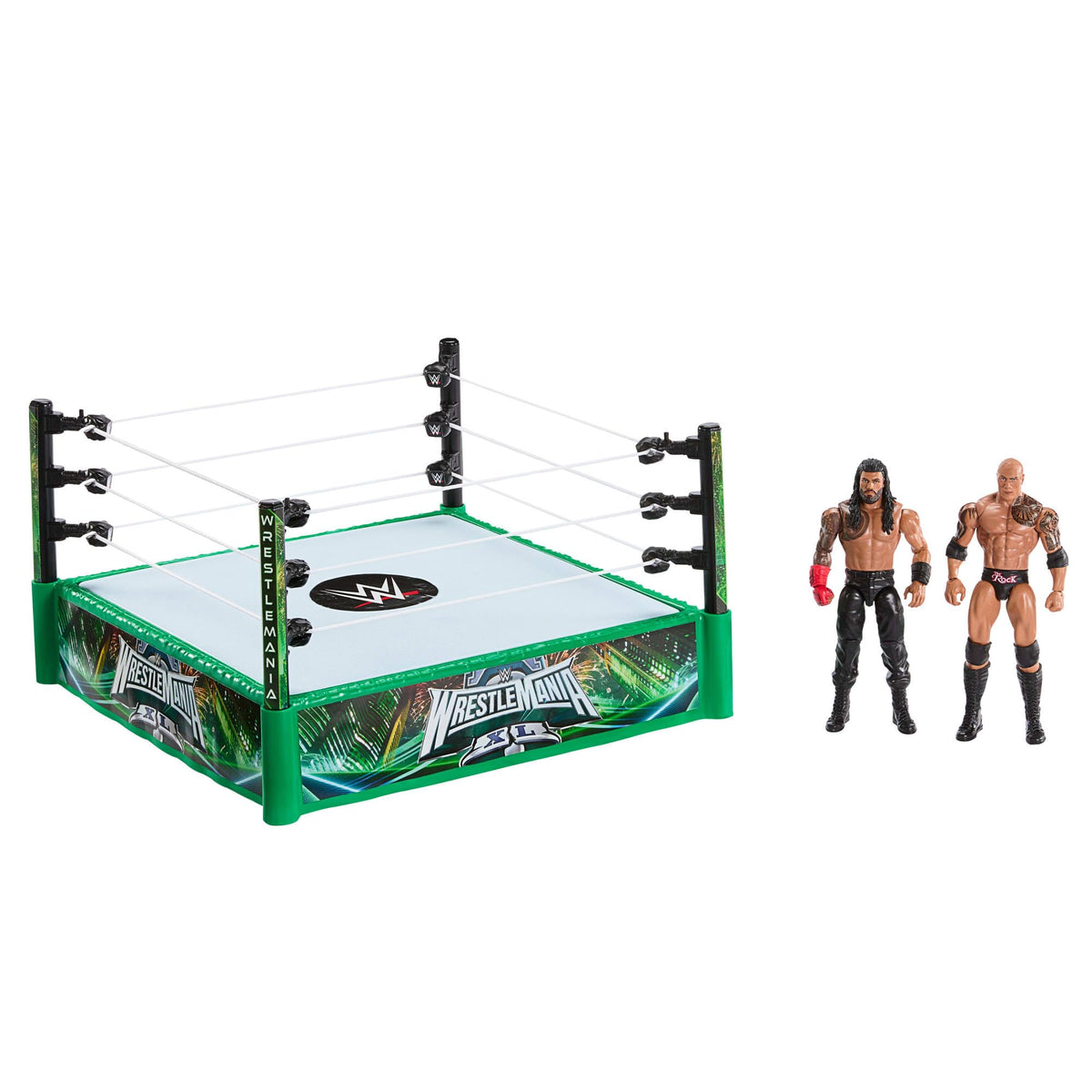 Mattel WWE Bloodline Rules Ring with Pro Tension Ropes for dynamic battles