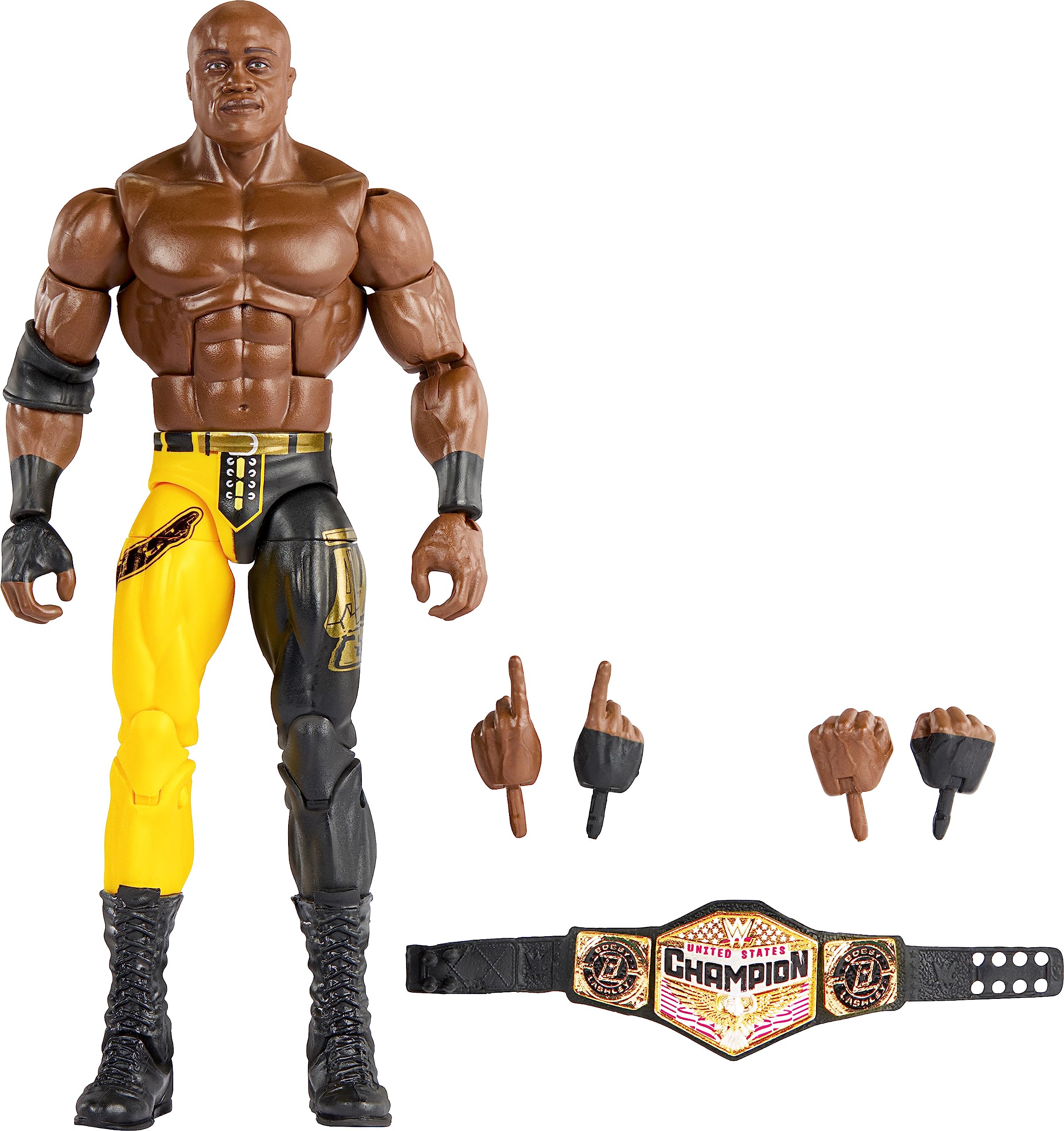 Mattel WWE Bobby Lashley Elite figure front view for display-ready collection