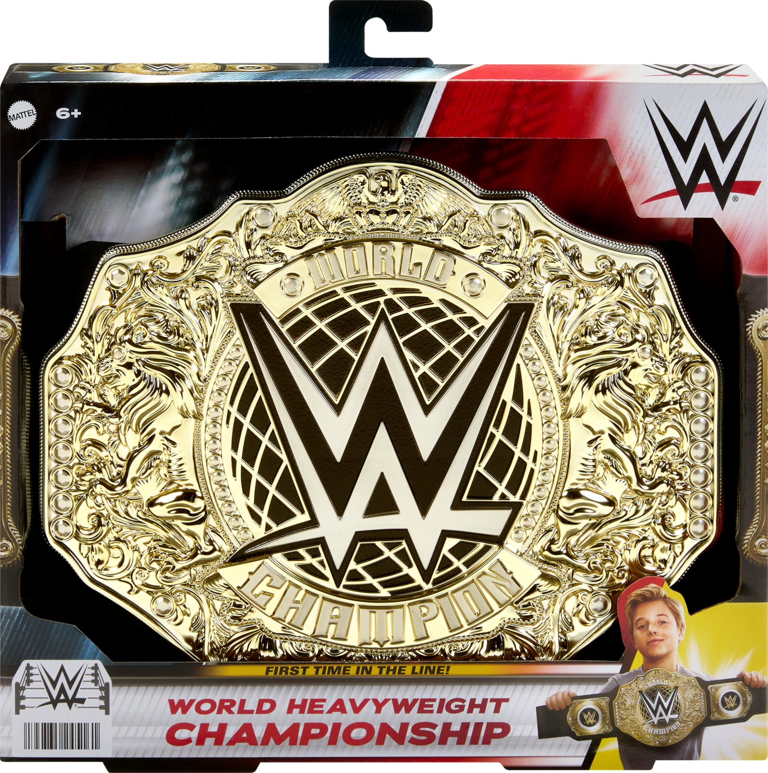 Mattel WWE Championship belt detailed stitching conveys premium look that boosts imagination.