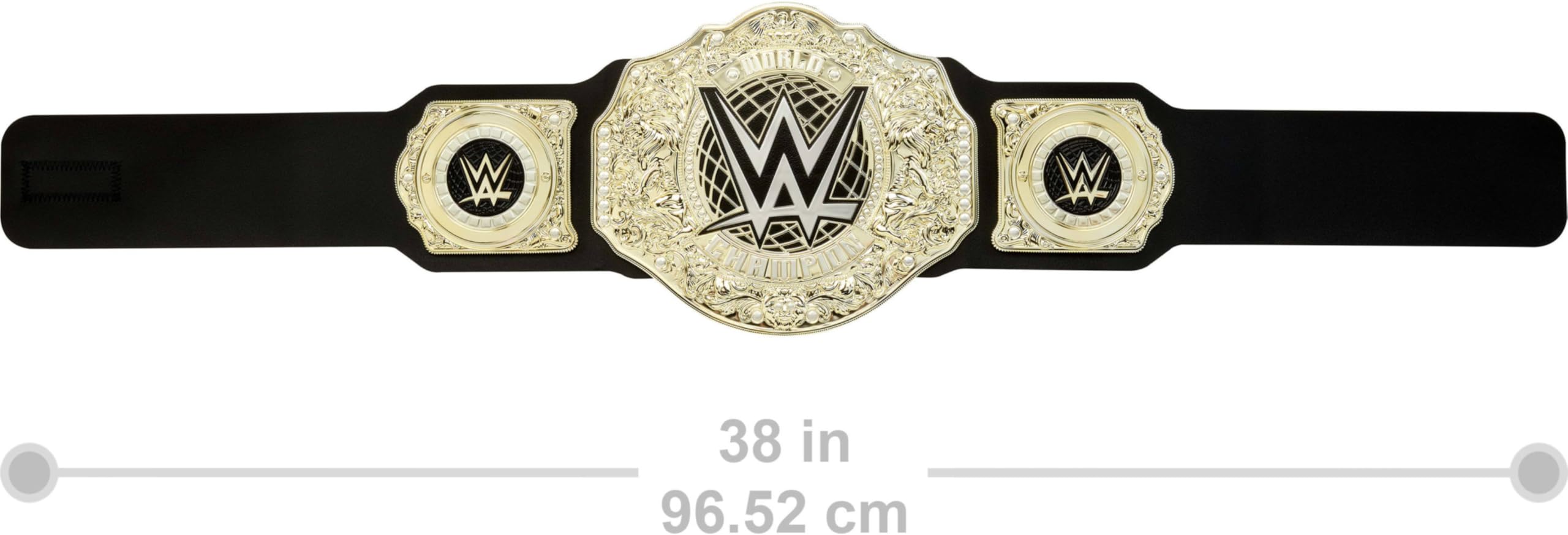 Mattel WWE Championship belt play scene evokes backstage excitement during favorite matches.
