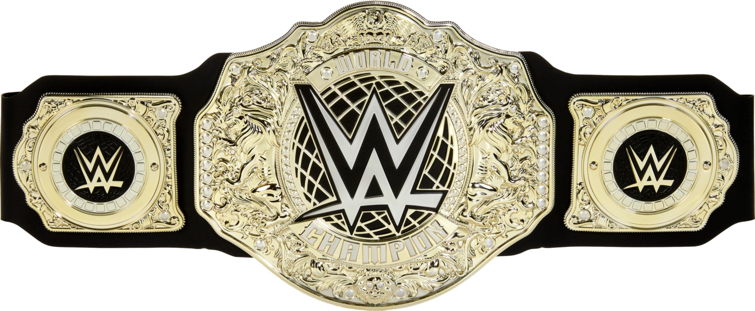 Mattel WWE Championship belt strap with authentic style for immersive pretend play.
