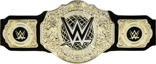 Mattel WWE Championship belt strap with authentic style for immersive pretend play.