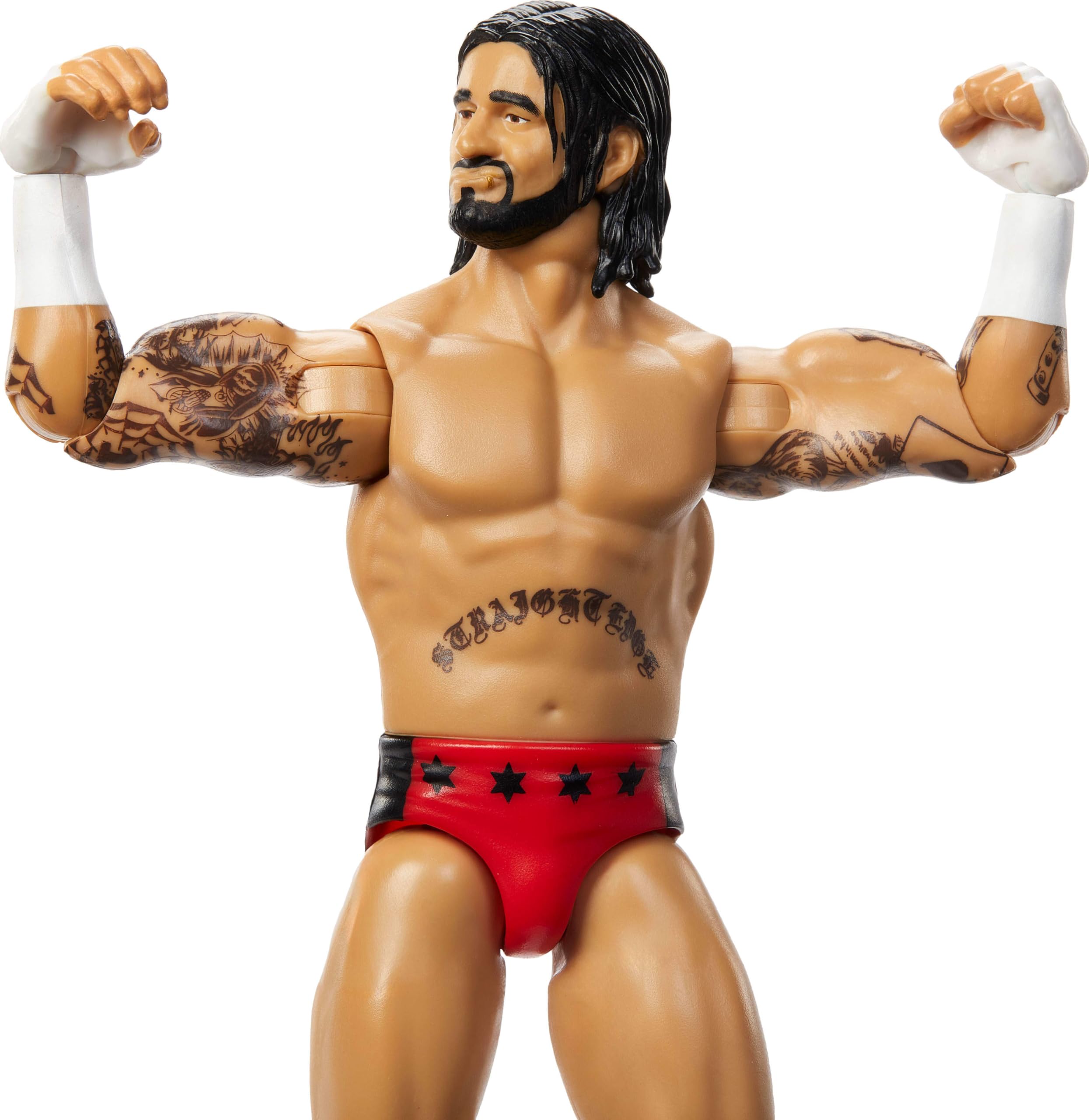 Mattel WWE Cm Punk with 10 articulation points enables dynamic posing