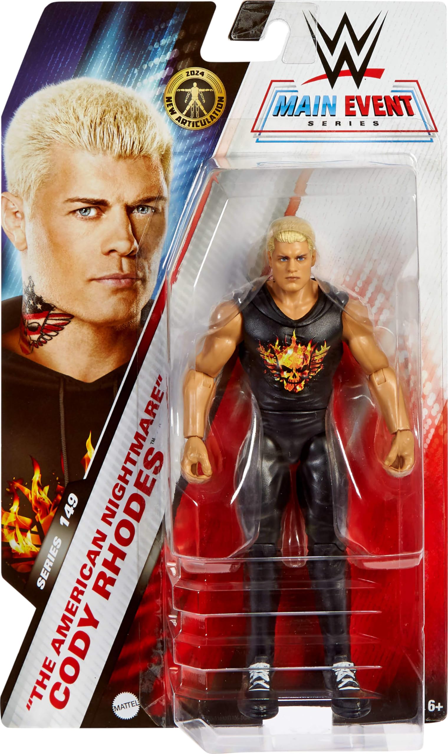 Cody Rhodes figure with 10 articulation points for dynamic posing