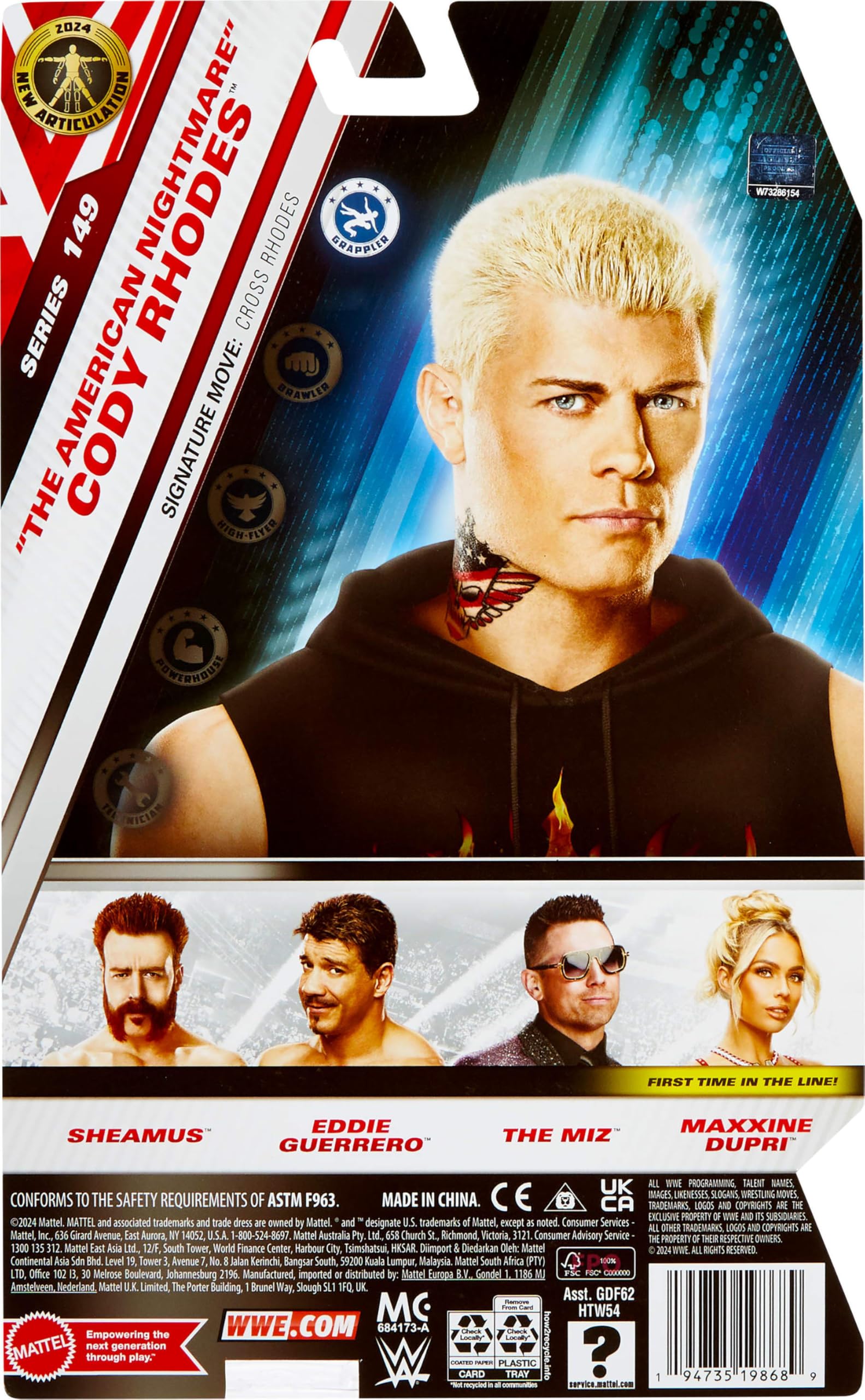 Cody Rhodes figure in a dynamic match pose for action scenes