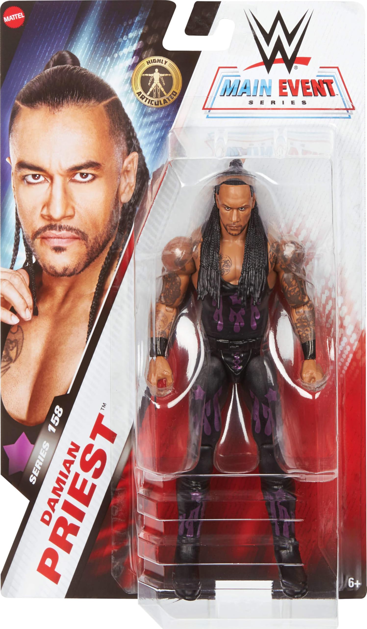 Mattel WWE Damian Priest figure articulation highlights for dynamic poses