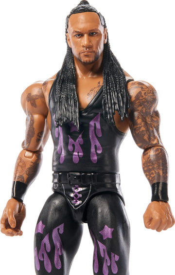 Mattel WWE Damian Priest figure face detail with TrueFX realism
