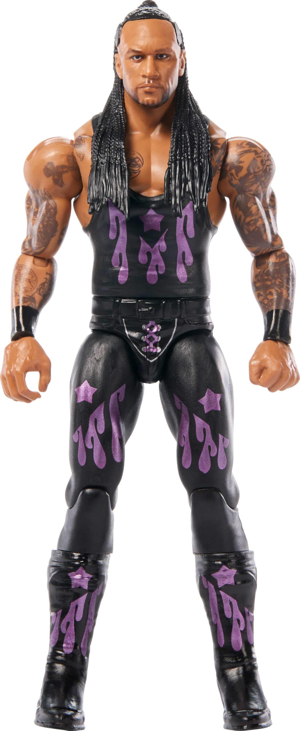 Mattel WWE Damian Priest figure front view for display or play