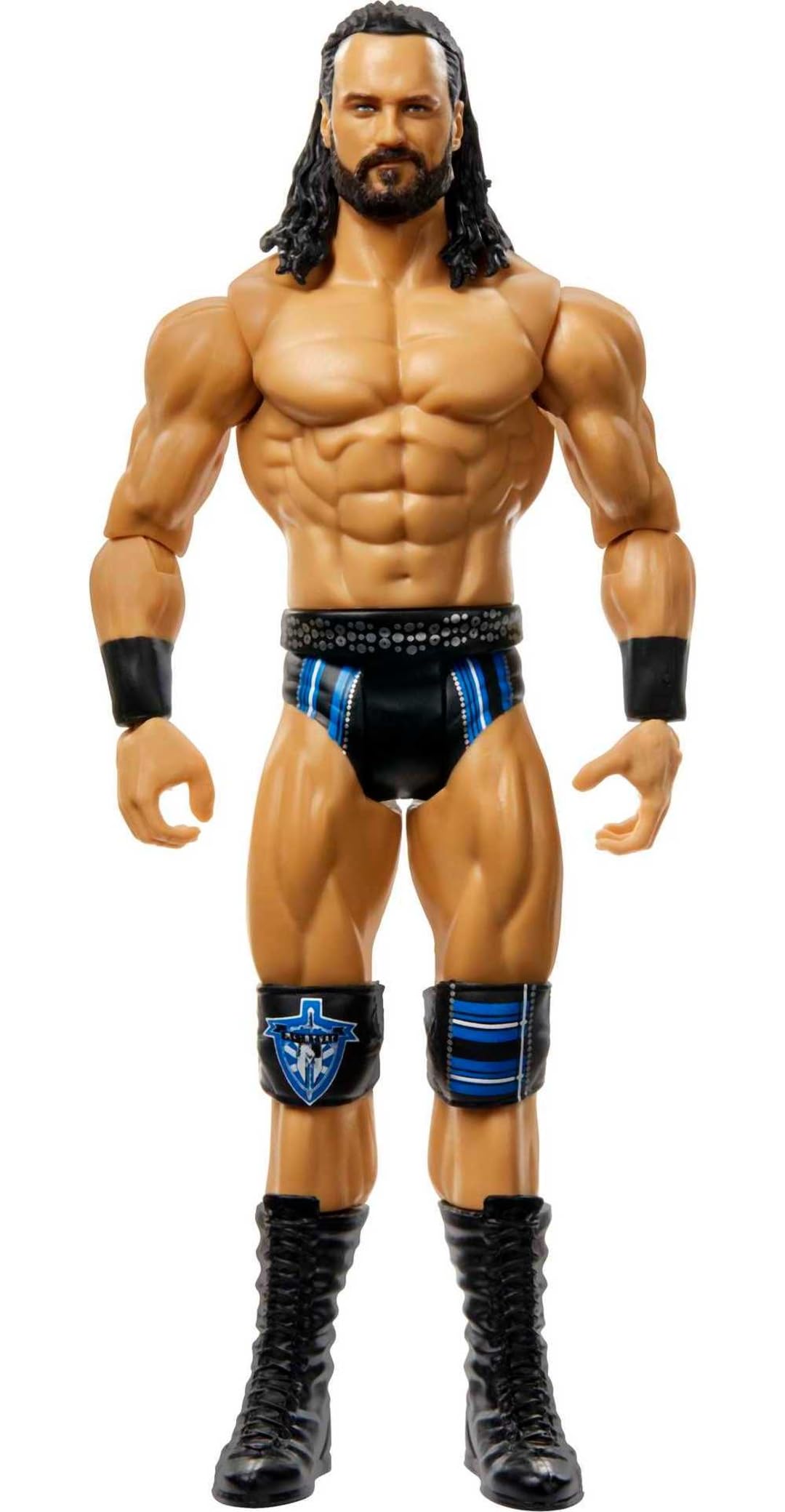 Mattel WWE Drew McIntyre figure with six-inch articulation for dynamic posing.