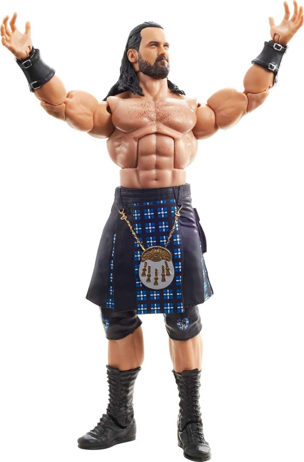 Mattel WWE Drew McIntyre figure with interchangeable hands and gear