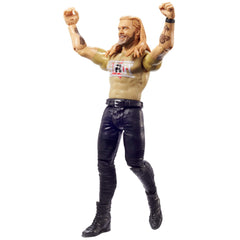 Mattel WWE Edge Series 120 articulation pose shows 10-point movement for dynamic poses.