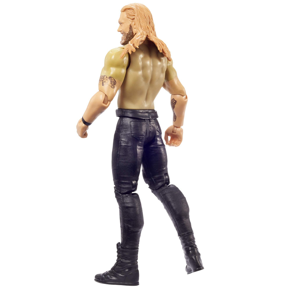 Mattel WWE Edge Series 120 ring gear detail highlights authentic attire.