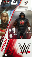Mattel WWE Elite Omos articulation points enable dynamic action poses.