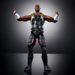 Mattel WWE Elite Omos interchangeable hands expand pose options.