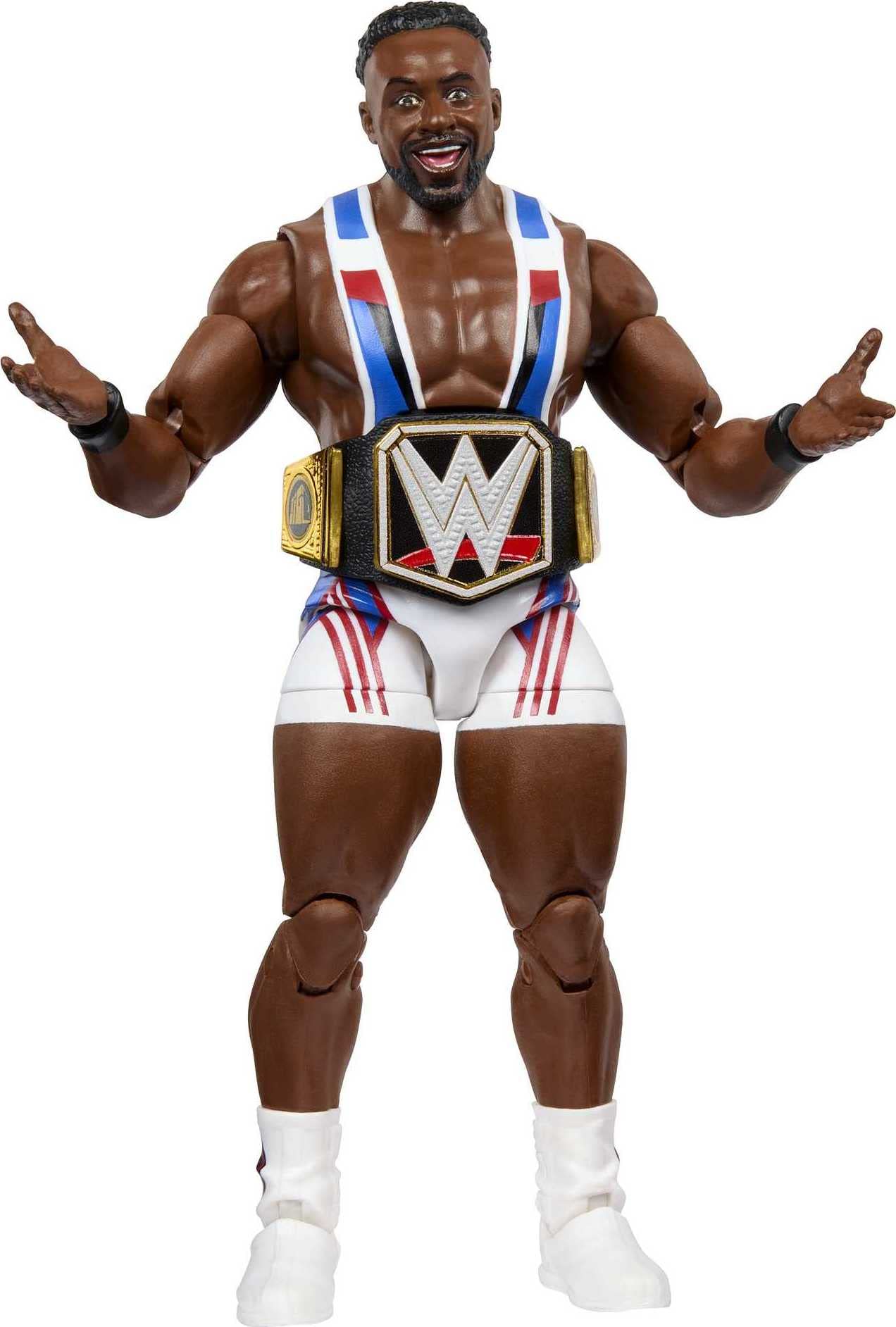 Mattel WWE Elite Big E Series 98 figure demonstrating articulation for dynamic poses