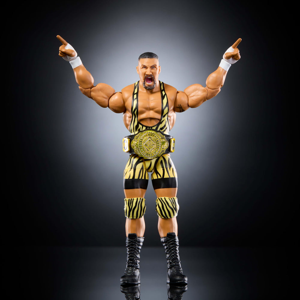 Mattel WWE Elite Bron Breaker with swappable hands for versatile action scenes.