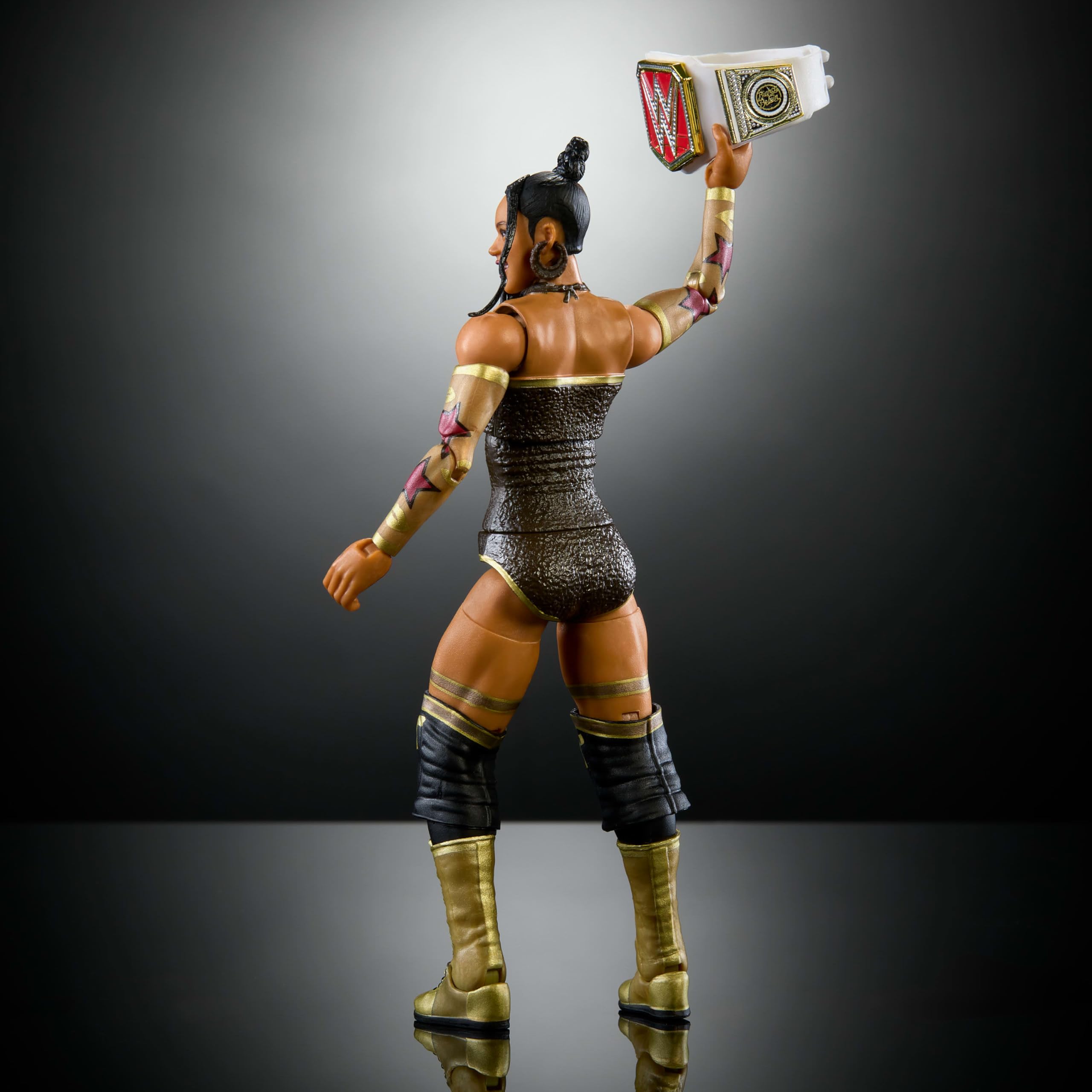 Mattel WWE Elite packaging box emphasizing premium design and storytelling.