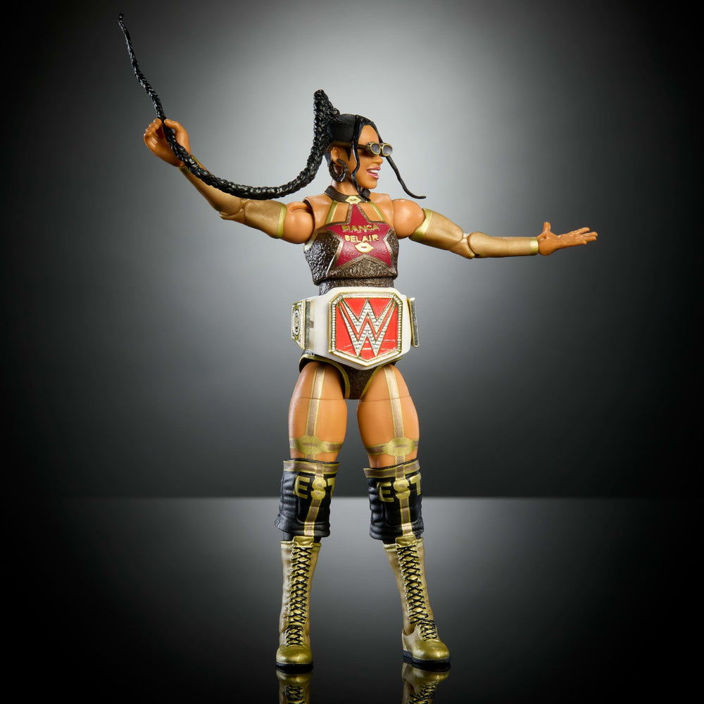 Mattel WWE Elite TrueFX face detail for lifelike display.