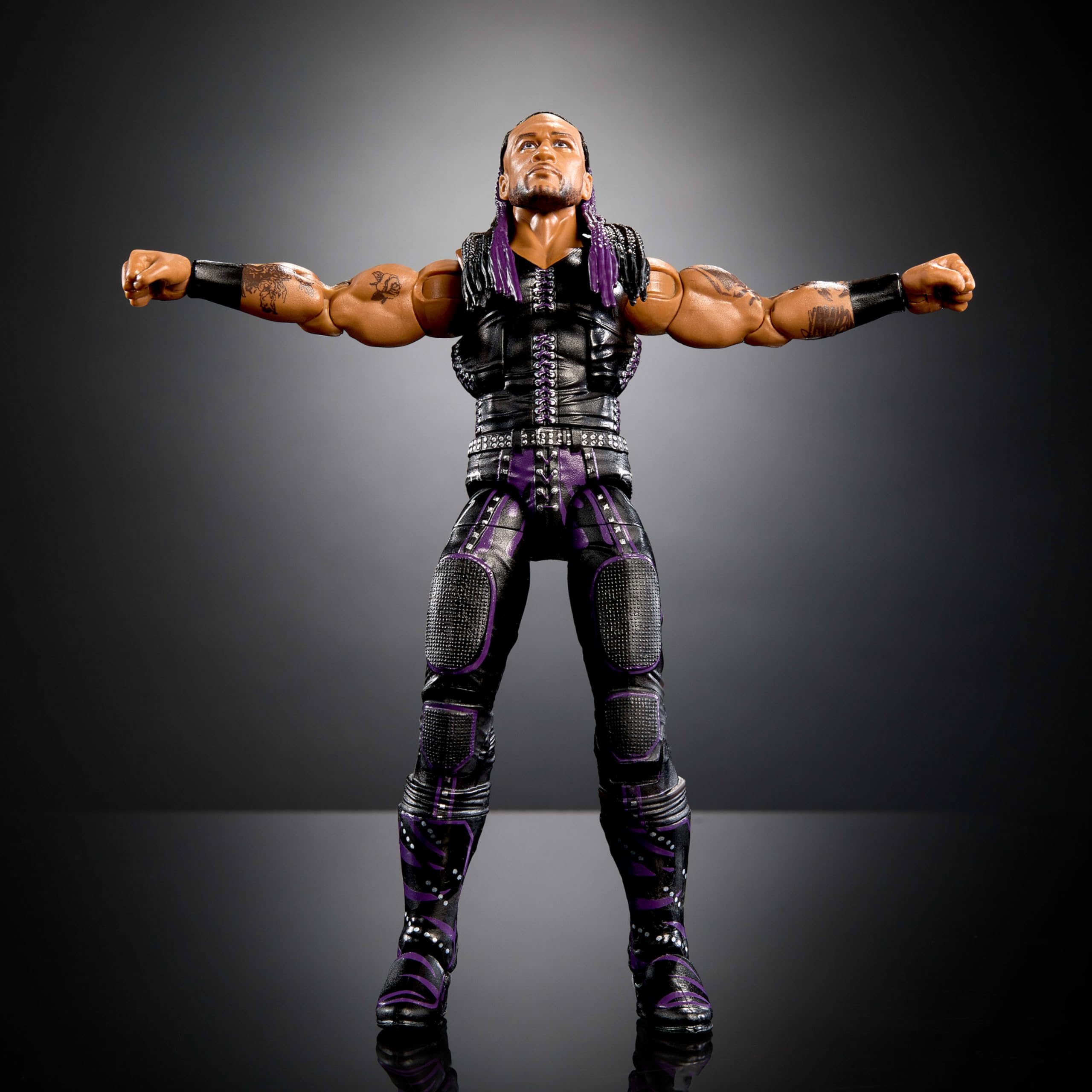 Mattel WWE Elite Damian Priest accessories enable signature moves and ring entrances.