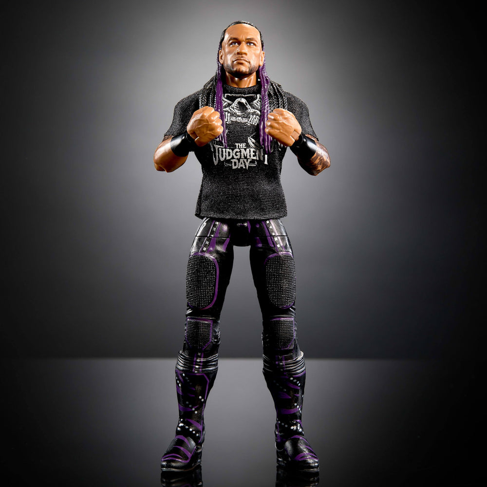 Mattel WWE Elite Damian Priest figure shows 25 articulation points for dynamic posing.