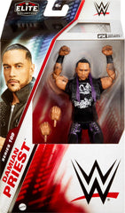 Mattel WWE Elite Damian Priest face sculpt shows lifelike features for authentic display.