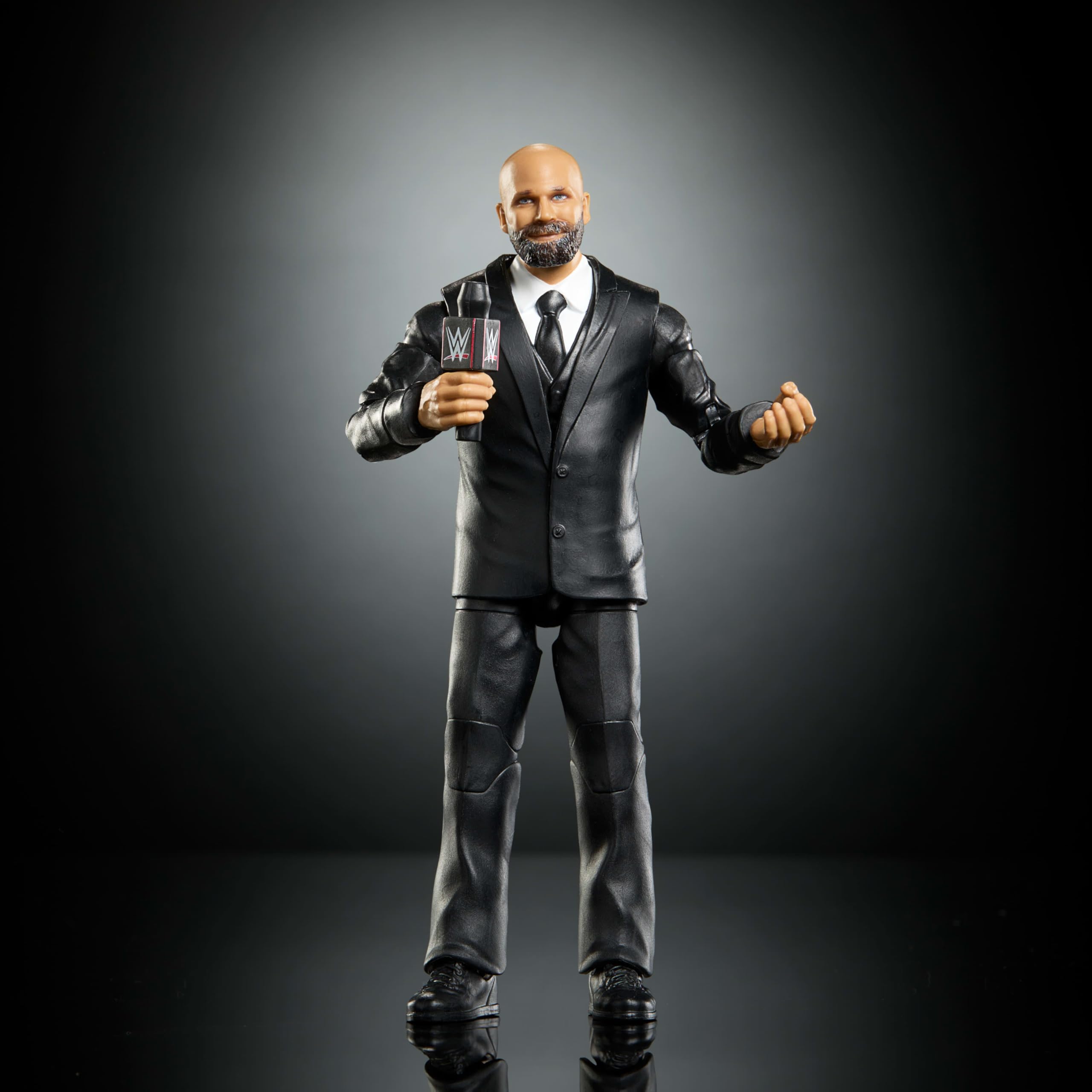 Mattel WWE Elite deluxe articulation enables authentic posing and action.