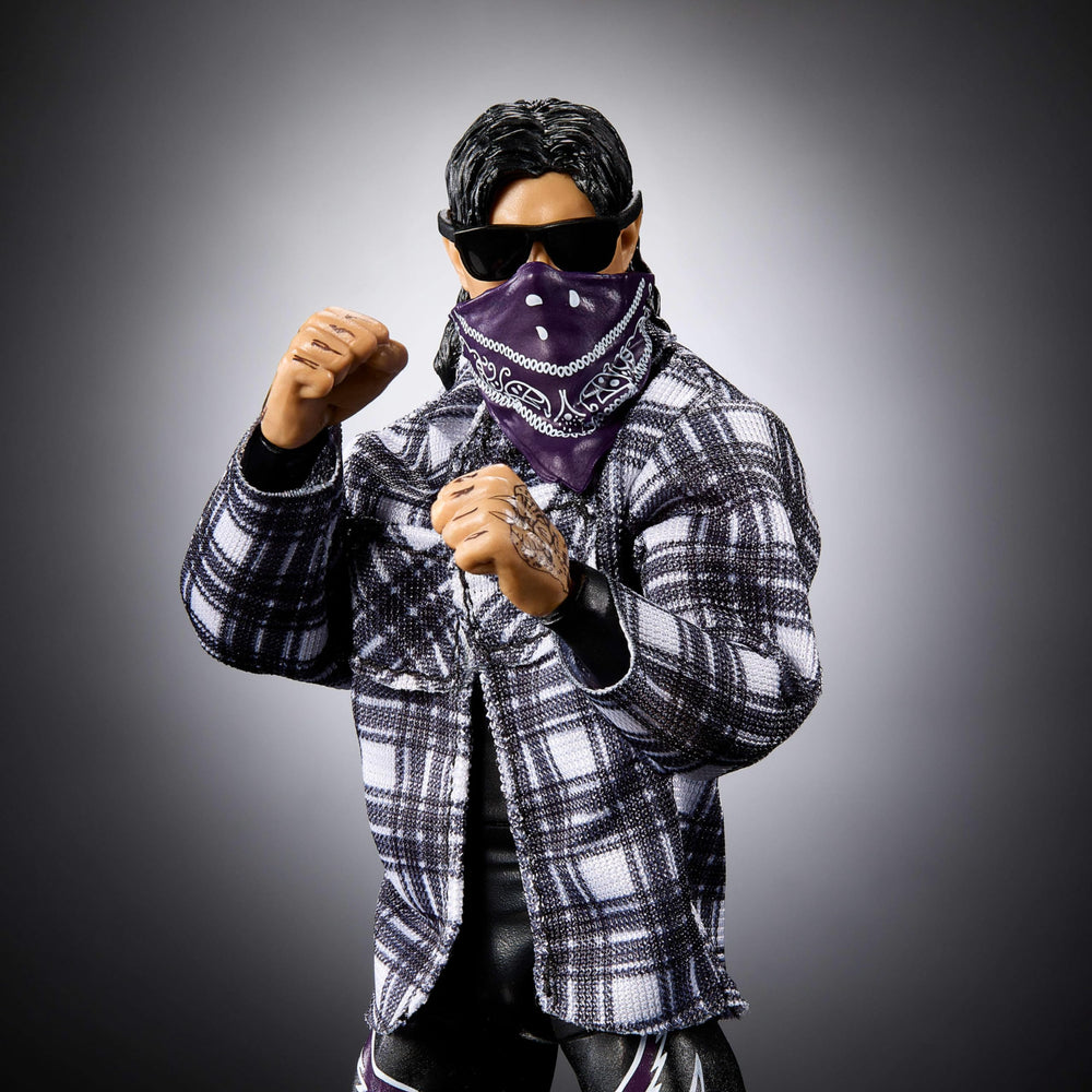 Mattel Dominik Mysterio figure with swappable hands for versatile poses and play
