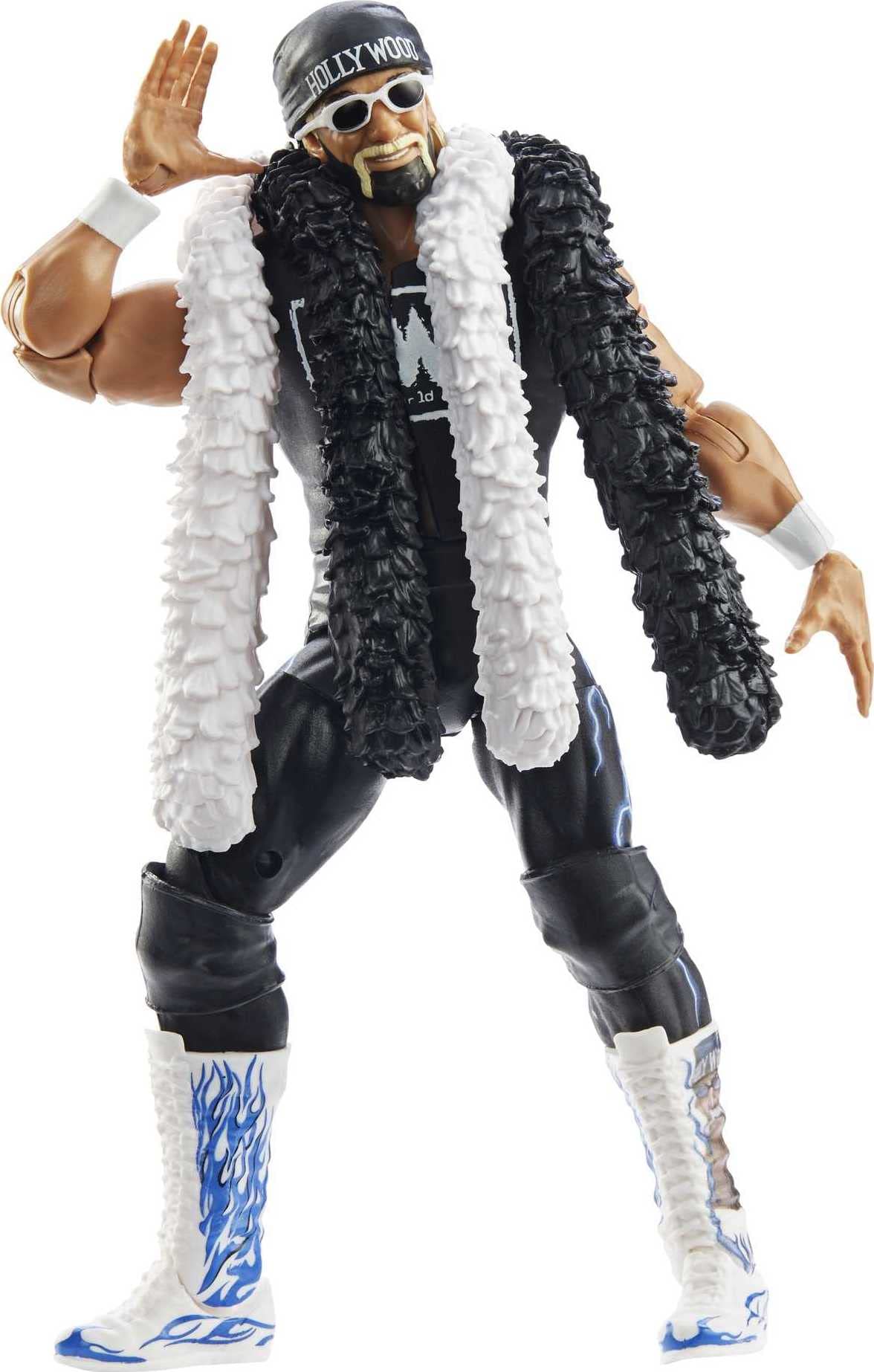 Mattel WWE Hulk Hogan figure with interchangeable hands for expressive poses and action scenes.