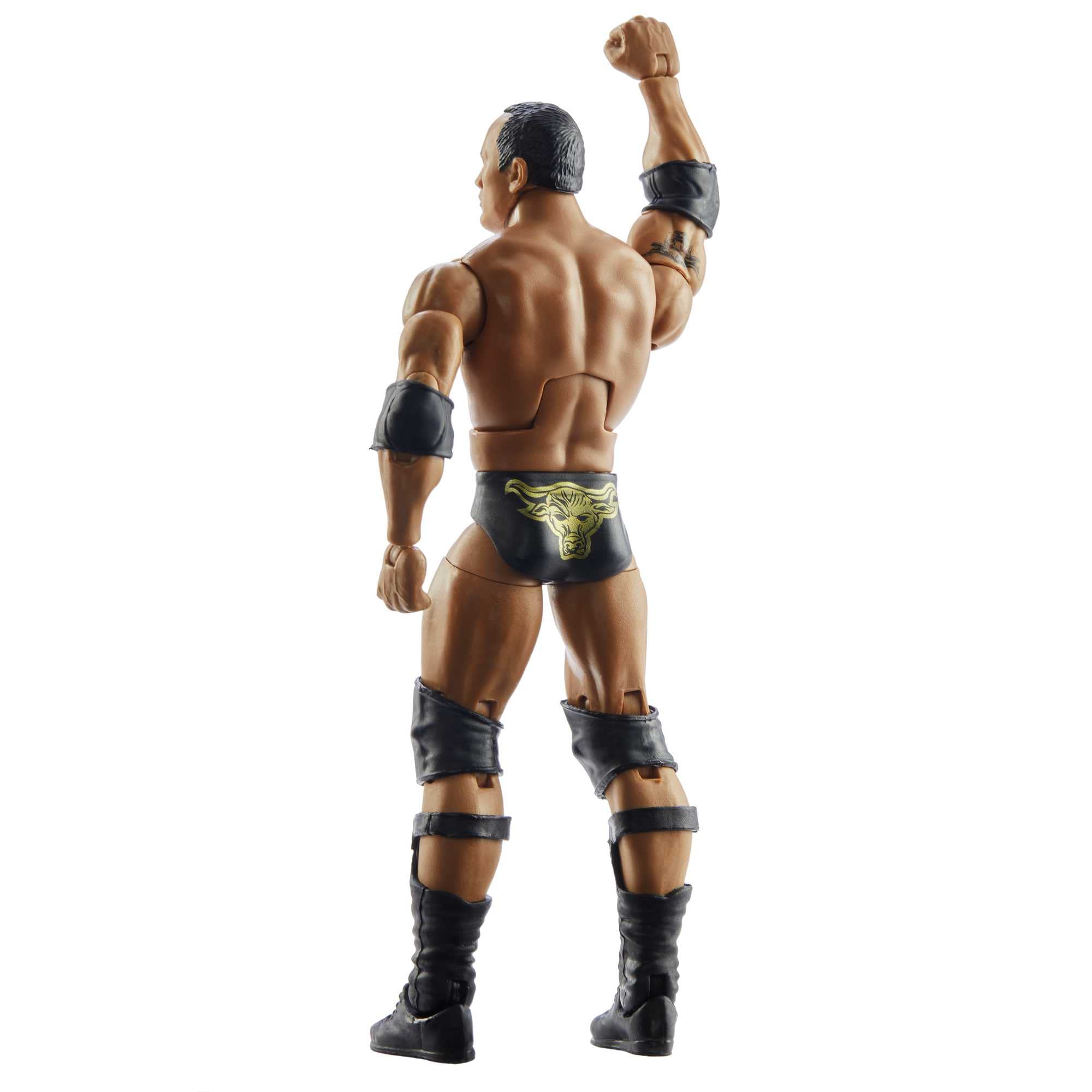 Mattel WWE Elite figure features 25-point articulation for versatile posing.