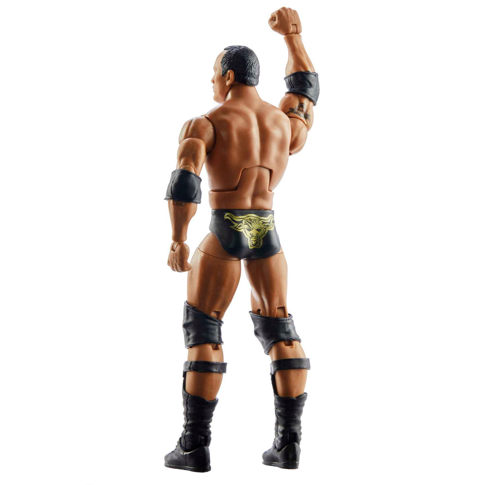 Mattel WWE Elite figure features 25-point articulation for versatile posing.