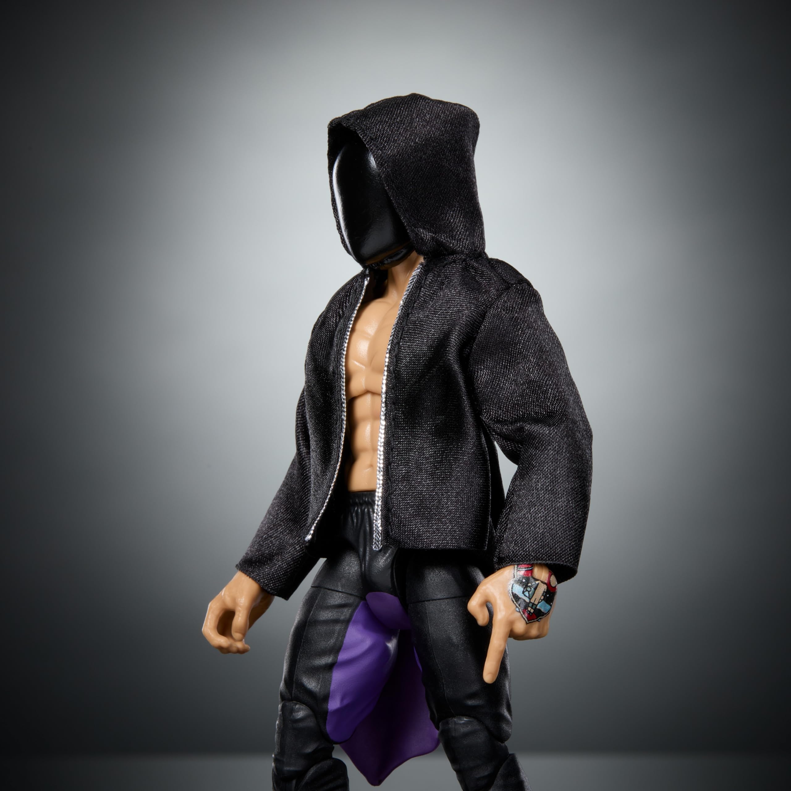 Finn Balor figure with interchangeable hands for authentic pose options.