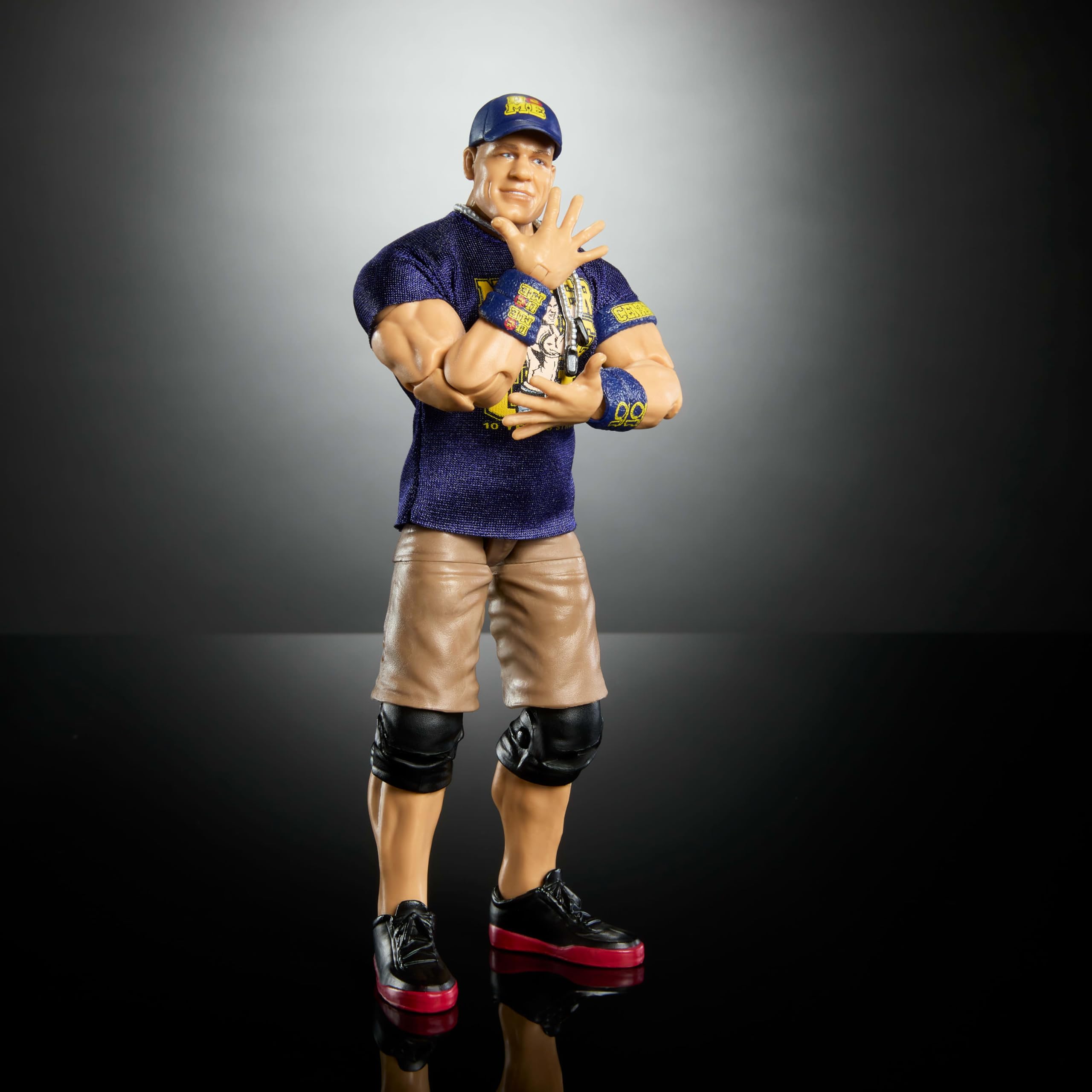 Mattel WWE Cena figure in ring-entrance pose for dramatic display