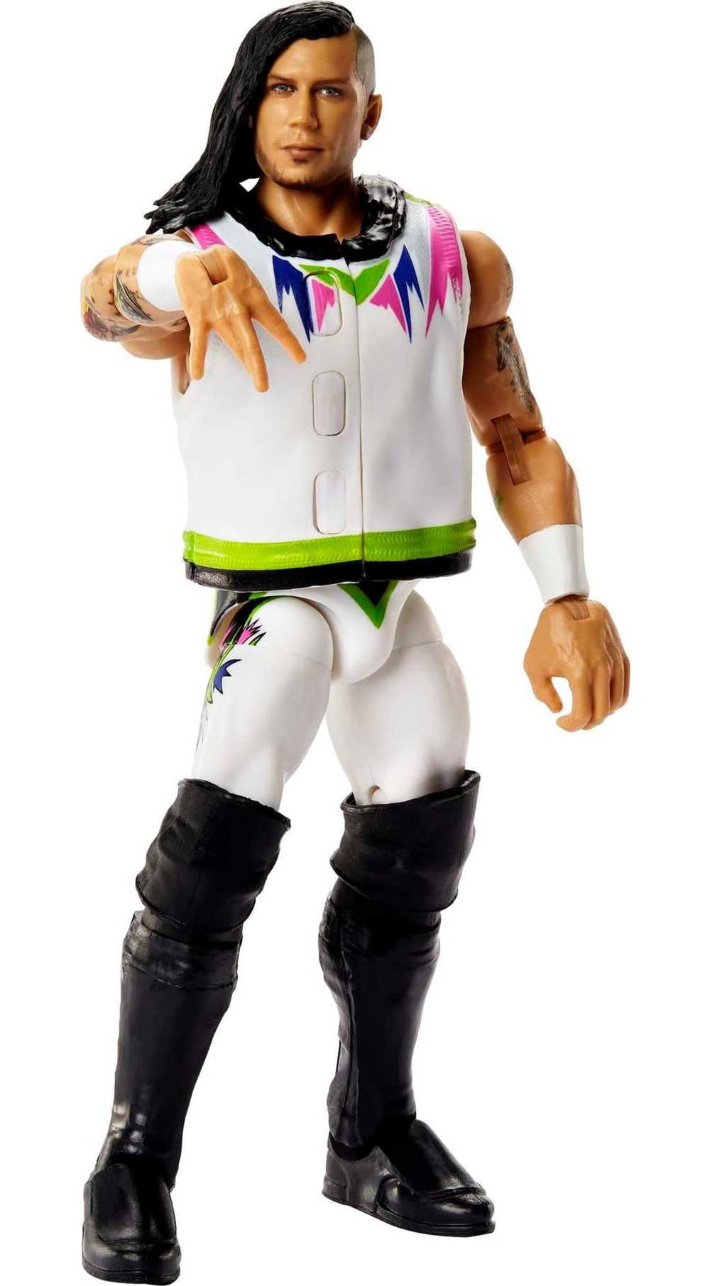 Entrance gear and championship accessory enable authentic ring-ready storytelling.