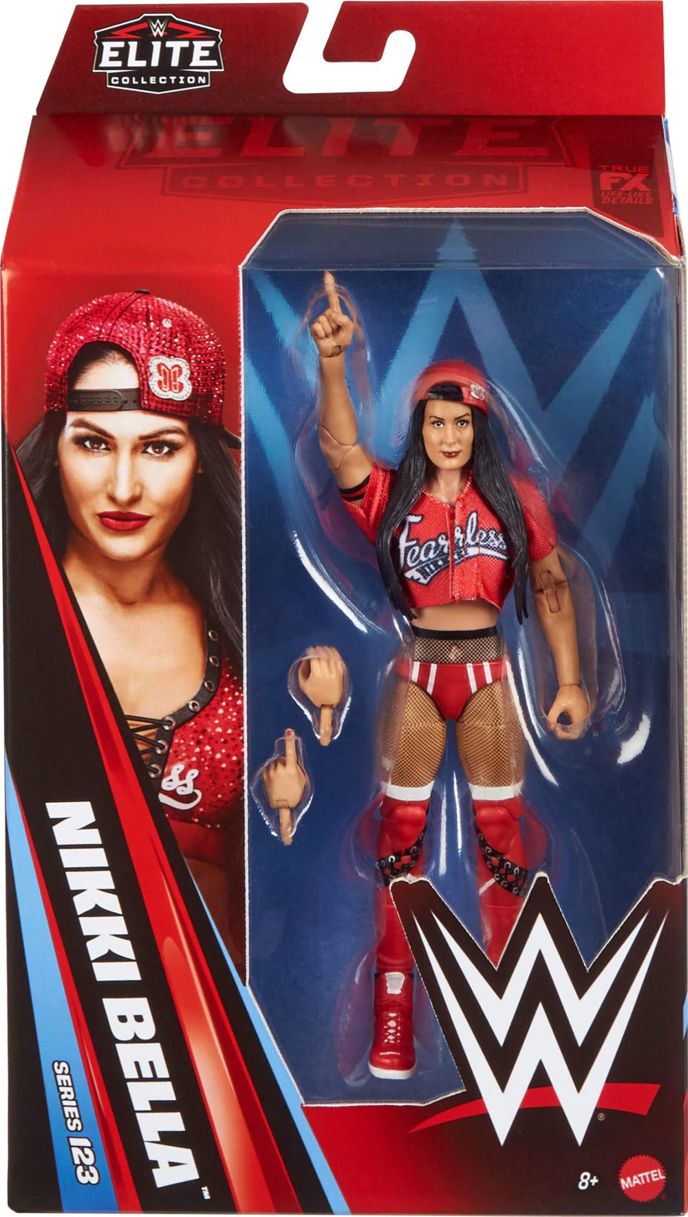 Nikki Bella figure showing 25 articulation points for versatile posing