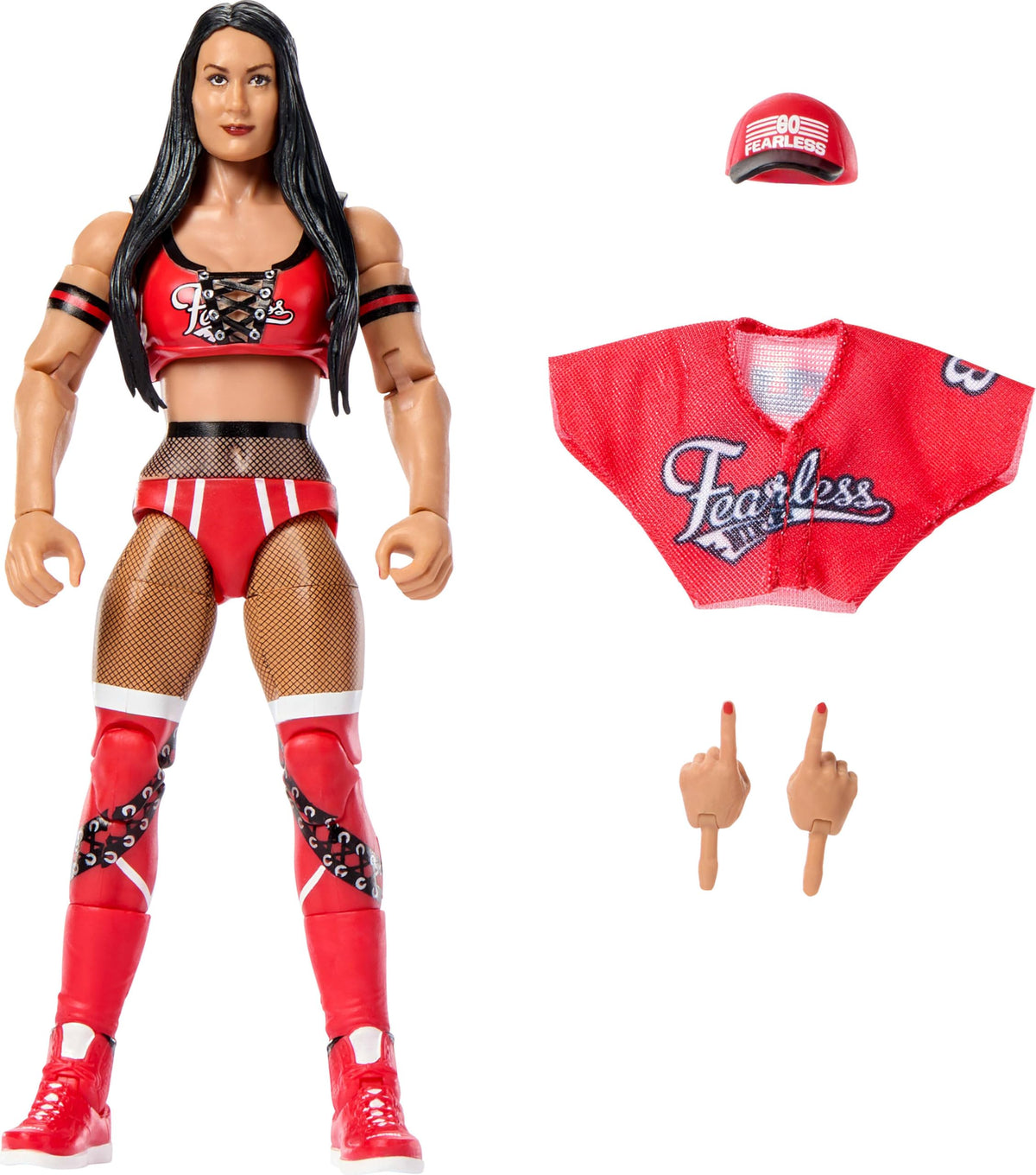 Mattel WWE Elite Nikki Bella figure front view for dynamic posing and display