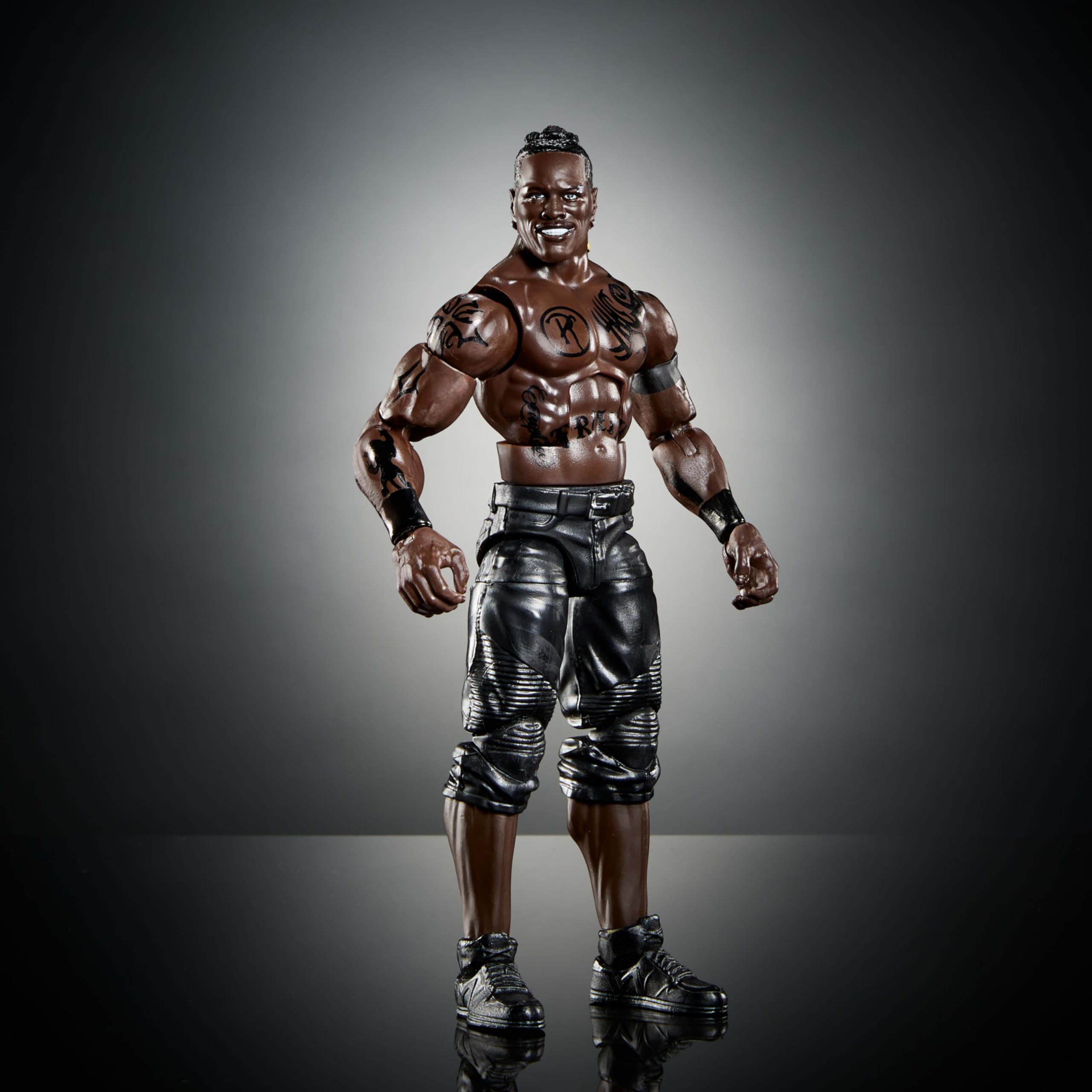 Iconic accessories included with Mattel WWE Elite R-Truth