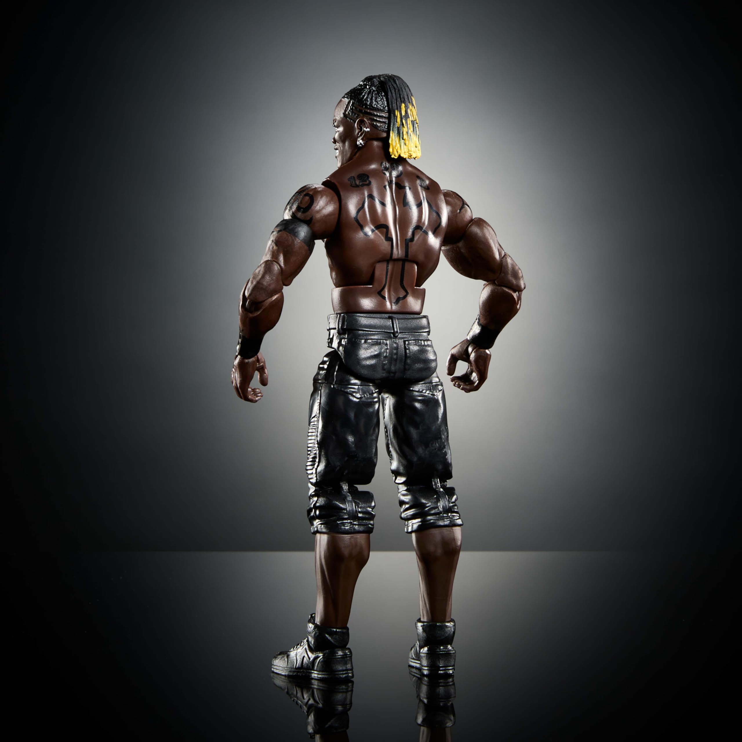 Packaging visuals for Mattel WWE Elite R-Truth product