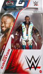 Mattel WWE Elite Kingston face-detail highlights lifelike features for authentic display