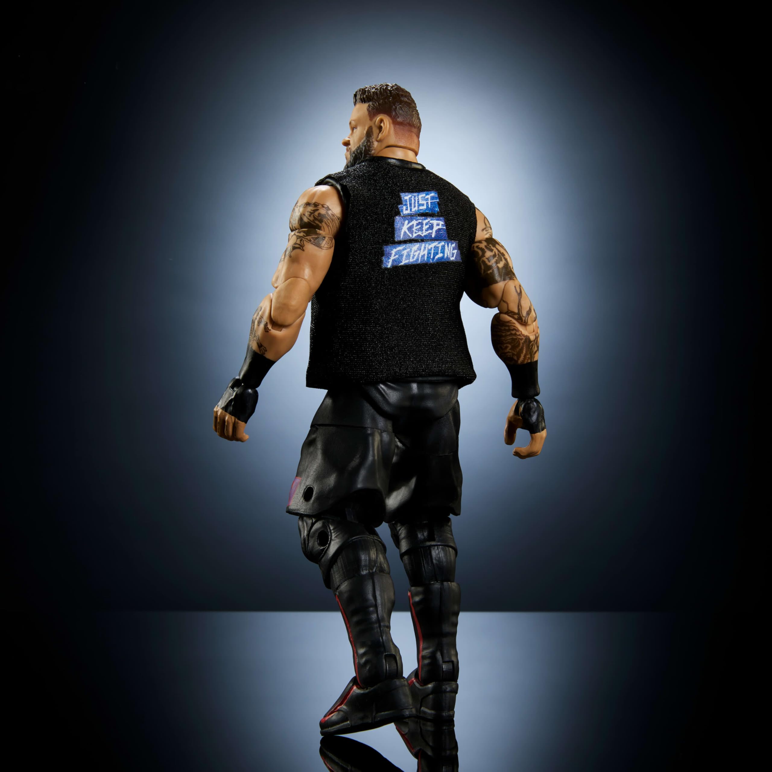 Mattel WWE Elite Kevin Owens figure packaging and display-ready box