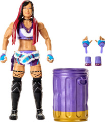 Mattel WWE Iyo Sky figure posed for dynamic display with 25 articulation points
