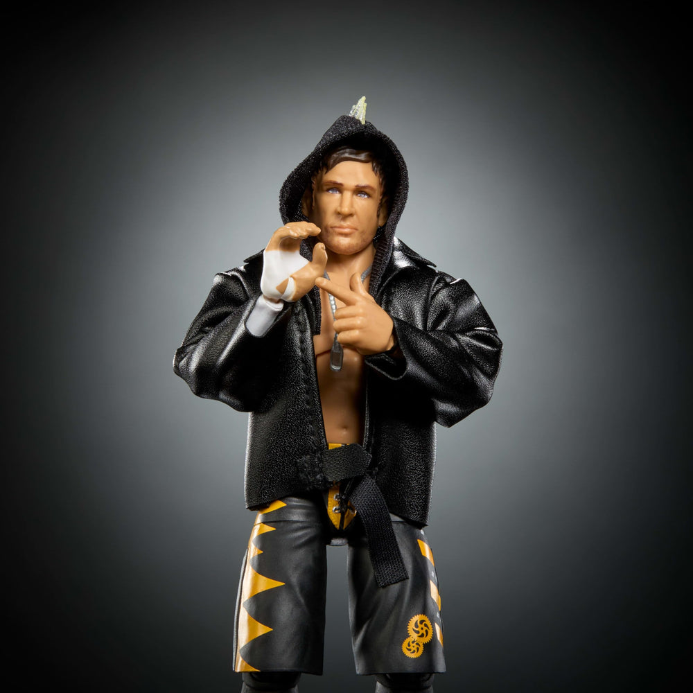 Mattel WWE Elite Chris Sabin figure with swappable hands for versatile action displays.