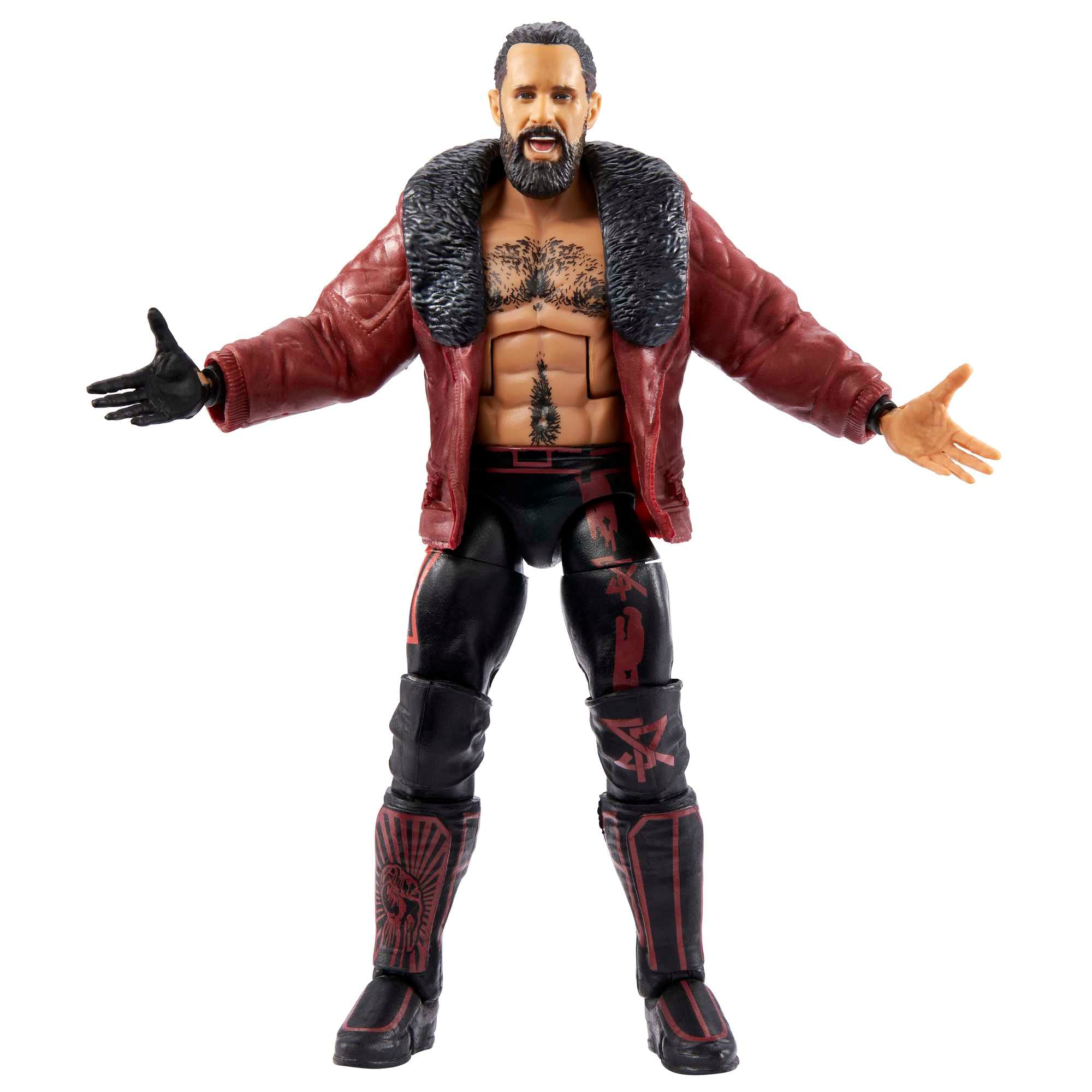 Mattel WWE Elite Seth Rollins 6in figure front pose for display and play