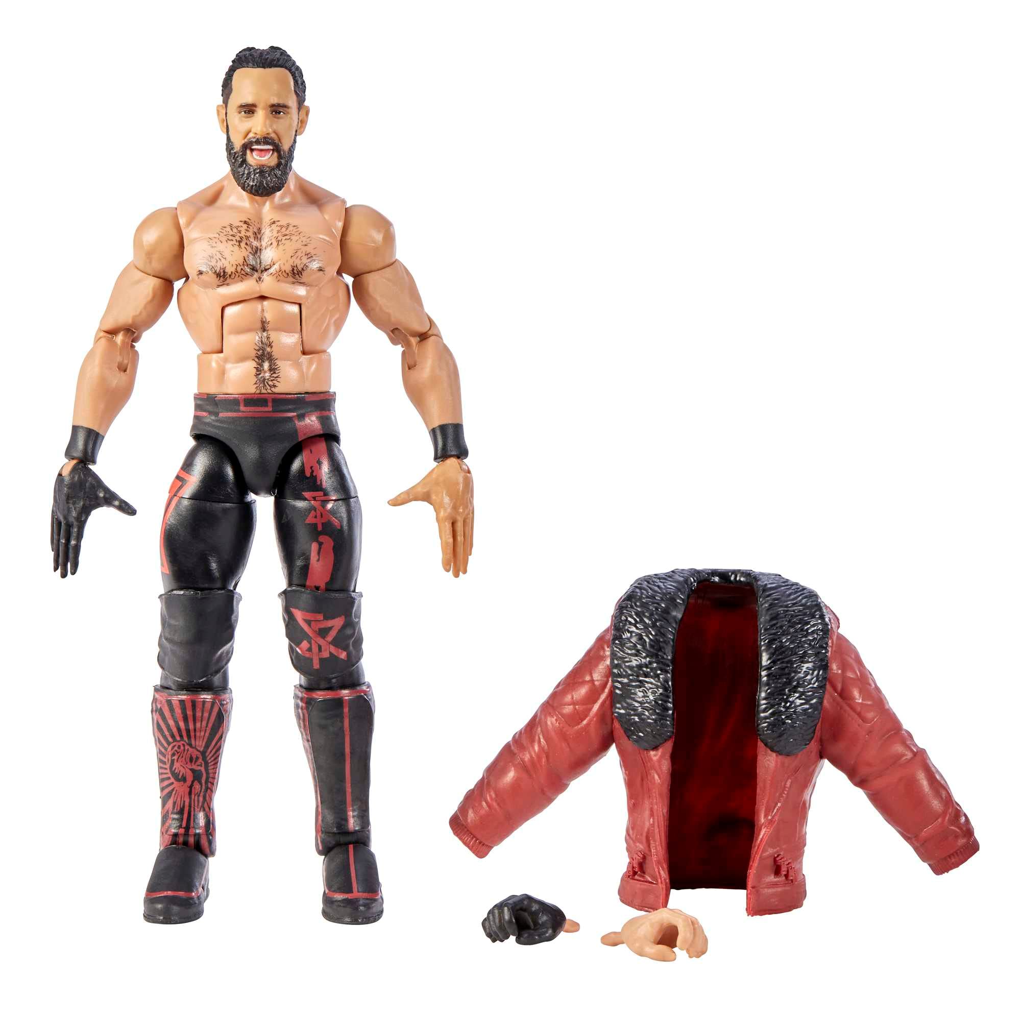 Mattel WWE Elite Seth Rollins 6in figure shown with championship accessory
