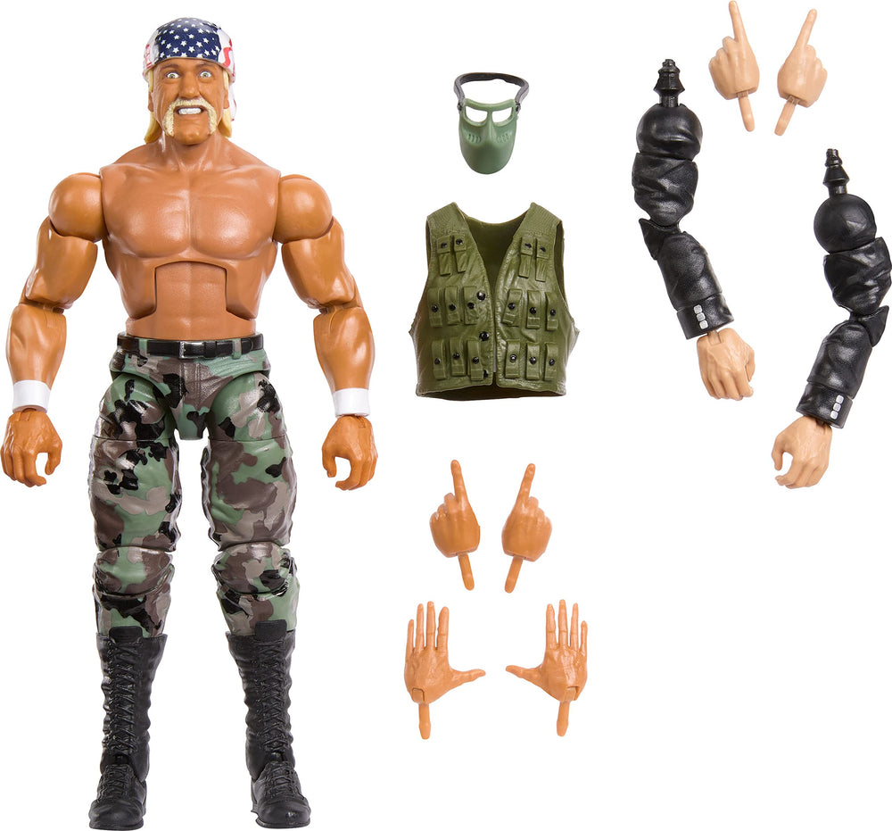 Mattel WWE Elite SummerSlam Hulk Hogan figure with accessory for dynamic display.